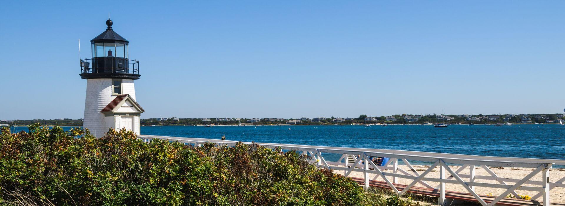 Brant Point Lighthouse near Nantucket Harbor